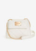 Bebe City Quilted Crossbody, White image number 0
