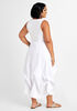 Jersey Paneled Cotton Maxi Dress, White image number 3