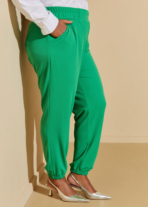 Crepe Joggers, Green image number 2