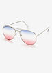 Silver Tinted Aviator Sunglasses, Silver image number 1