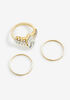Gold Multi Diamond Ring Set, Gold image number 0