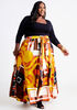 Belted Printed Maxi Skirt, Potting Soil image number 0