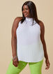 Pleated Halter Top, White image number 0