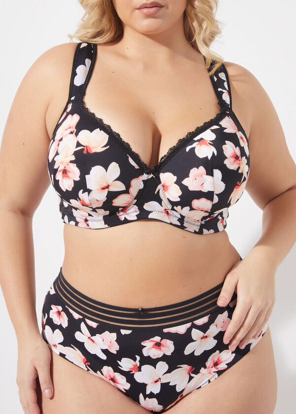 Floral Full Coverage Butterfly Bra, Multi image number 2