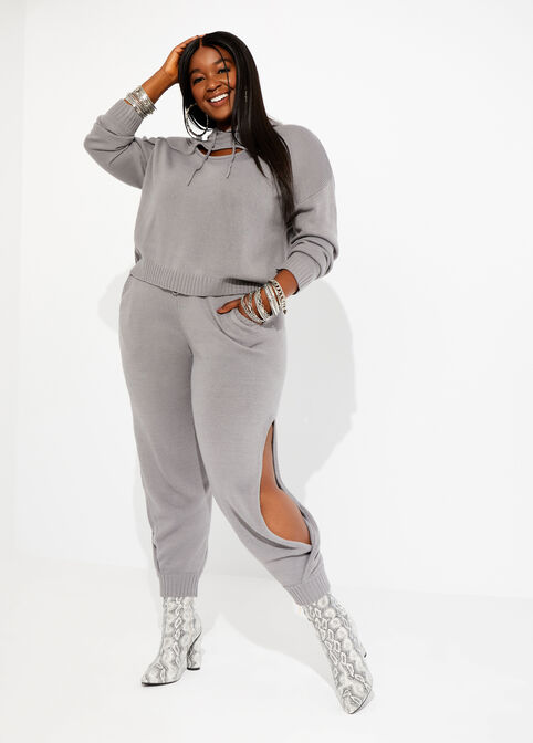 The Emily Sweater, Heather Grey image number 3