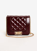 Wine Quilted Faux Leather Mini Bag, Wine image number 0