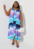 Watercolor Layered Midi Dress, Multi image number 0