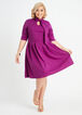 Plus Size Fit N Flare Dress Plus Size Tie Neck Dresses Going Out Dress image number 0