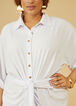 Gathered Midaxi Shirtdress, White image number 2