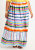Striped Cotton Maxi Skirt, Multi image number 0