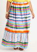 Stripe Cotton Maxi Skirt, Multi image number 0