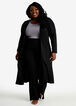 Plus Size Cozy Lounge Ribbed High Waist Flare Pants Knit Duster Set image number 0
