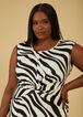 Knotted Striped Midaxi Dress, Black White image number 2