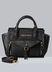 Christian Siriano Faux Leather Satchel, Black image number 0