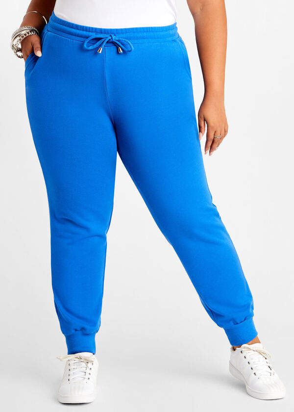 French Terry Athleisure Jogger, Strong Blue image number 0