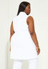 Belted Stretch Crepe Vest, White image number 1