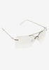 Rimless Tinted Sunglasses, Silver image number 2