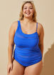 Convertible Mesh Paneled Swimsuit, Blue image number 2