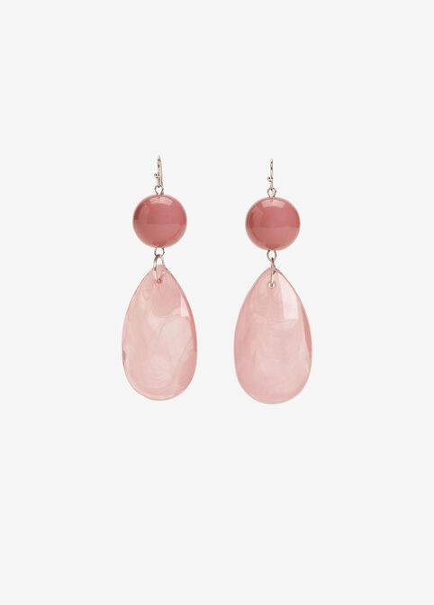 Pink Stone Double Drop Earrings, Foxglove image number 0