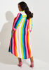 Striped Midi Shirtdress, Multi image number 1