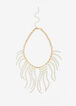 Dangling Faux Pearl Necklace, Gold image number 0