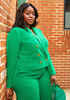 Cropped Double Breasted Blazer, Abundant Green image number 0