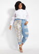 Abstract Sequined Leg Skinny Jean, Blue image number 2