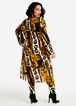 Abstract Tie Front Woven Duster, Nugget Gold image number 1
