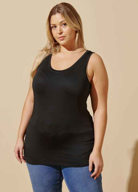 The Easy Basic Knit Tank Top, Black image number 2