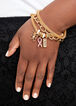 Layered Faith Charm Bracelet, Gold image number 1