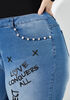 Love Conquers Skinny Jeans, Denim Blue image number 3