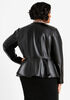 Faux Leather & Ponte Jacket, Black image number 1