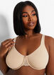 Lace Trim Soft Cup Underwire Bra, Nude image number 0