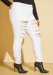 Ultra Distressed High Rise Jeans, White image number 3