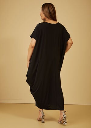 Draped Maxi Dress, Black image number 1