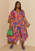 Printed Tiered Midaxi Dress, Multi image number 0