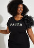 Faith Organza Embellished Tee, Black image number 0