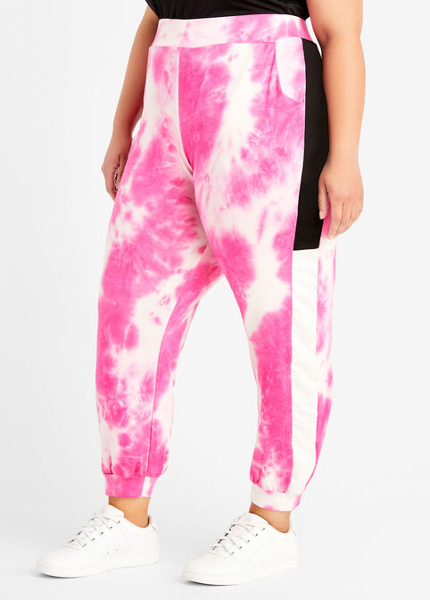 Tie Dye Athleisure Jogger, Pink Yarrow image number 0
