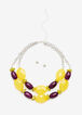Beaded Layer Necklace & Studs Set, Multi image number 0