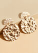 Hammered Disc Earrings, Gold image number 0