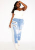 Plus Size Patchwork Skinny Jeans Plus Size High Waist Jeans image number 0