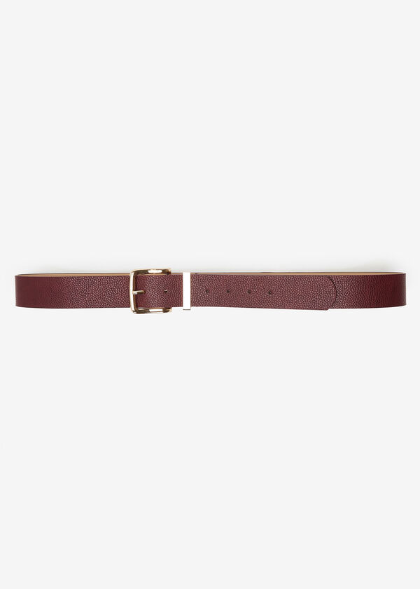 Textured Faux Leather Belt, Rhododendron image number 0