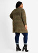 Textured Open Front Cardigan, Olive Night image number 1