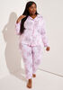 Kensie Tie Dyed Pajama Set, Pink image number 2