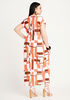 Printed Split Front Tunic, White image number 1