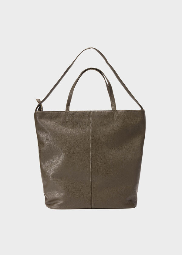London Fog Laura Faux Leather Tote, Olive image number 1