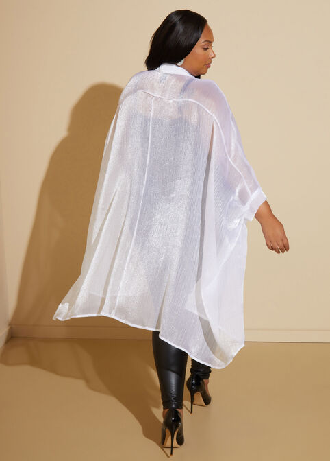 Textured Hi Low Blouse, White image number 1