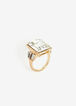 Faux Baguette Diamond Ring, Gold image number 0