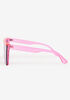 Pink Plastic Square Top Sunglasses, Flamingo image number 3