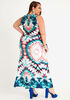 Short Printed Jersey Maxi Dress, Multi image number 1